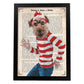 Poster de Wally the dog. Láminas de animales con definiciones. Ilustraciones de animales con textos.-Artwork-Nacnic-A4-Marco Negro-Nacnic Estudio SL