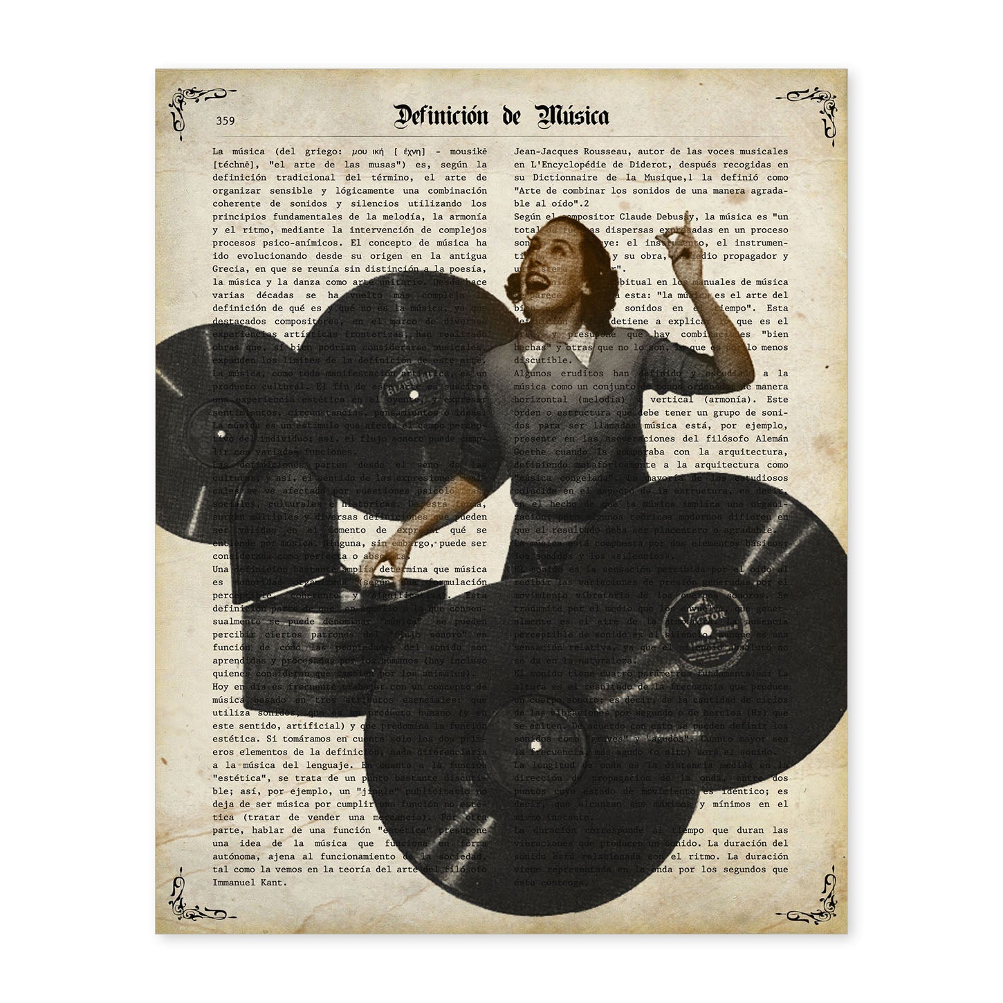 Poster de Woman dj. Láminas musicales con definiciones para-Artwork-Nacnic-A4-Sin marco-Nacnic Estudio SL