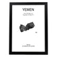 Poster de Yemen. Láminas de paises y continentes del mundo.-Artwork-Nacnic-A3-Marco Negro-Nacnic Estudio SL