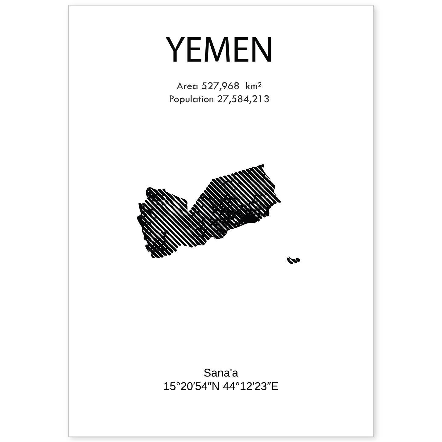 Poster de Yemen. Láminas de paises y continentes del mundo.-Artwork-Nacnic-A4-Sin marco-Nacnic Estudio SL