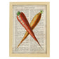 Poster de Zanahorias. Láminas de frutas y verduras con definiciones. Ilustraciones de alimentacion vegetariana.-Artwork-Nacnic-A4-Marco Madera clara-Nacnic Estudio SL