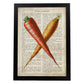 Poster de Zanahorias. Láminas de frutas y verduras con definiciones. Ilustraciones de alimentacion vegetariana.-Artwork-Nacnic-A4-Marco Negro-Nacnic Estudio SL