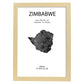 Poster de Zimbabwe. Láminas de paises y continentes del mundo.-Artwork-Nacnic-A4-Marco Madera clara-Nacnic Estudio SL