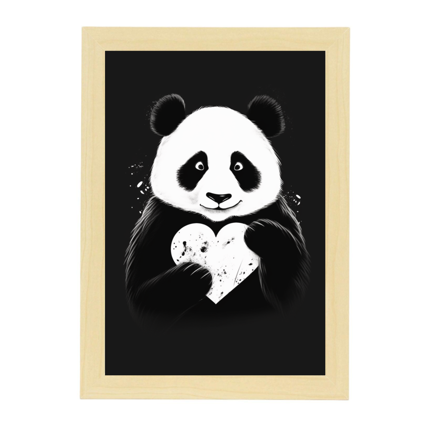 Póster de Panda Haciendo Corazón