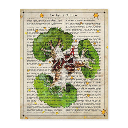 Poster del principito para niños pequeños. Lámina de Principito Baobab con definiciones.-Artwork-Nacnic-A4-Sin marco-Nacnic Estudio SL