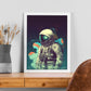 Póster Dios es un Astronauta