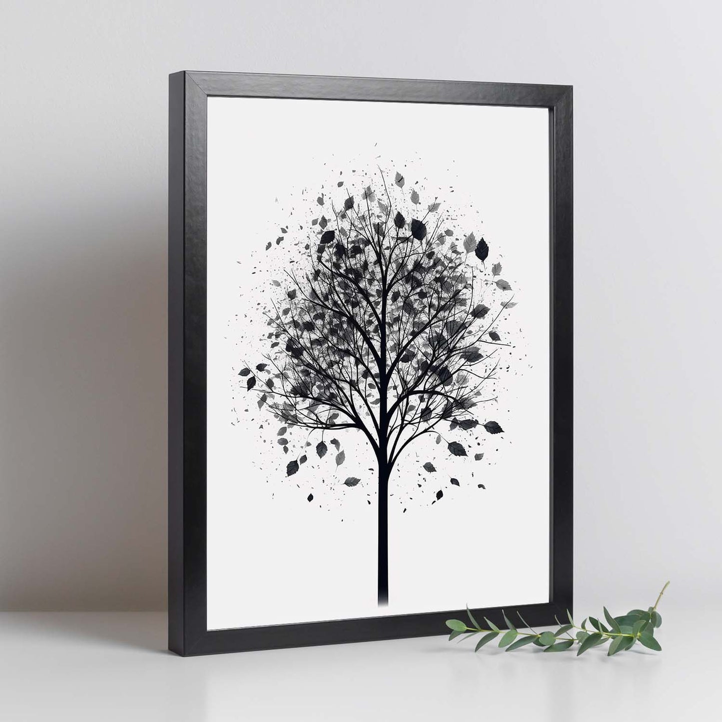 Póster Minimalista Árbol de Hojas de Alta Calidad Nacnic