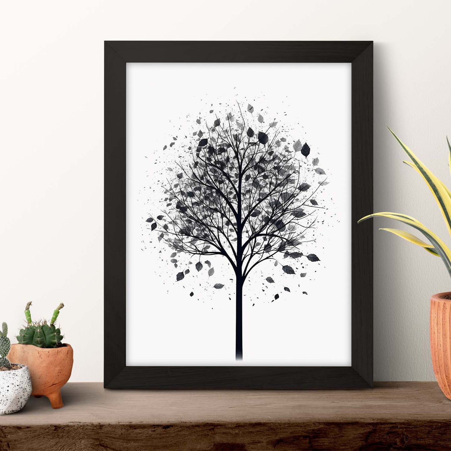 Póster Minimalista Árbol de Hojas de Alta Calidad Nacnic