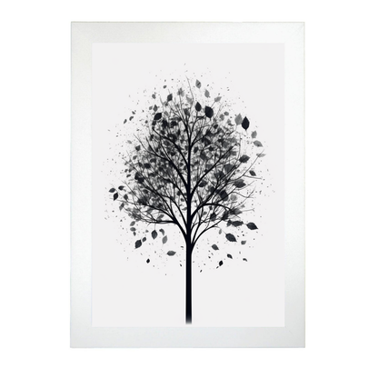 Póster Minimalista Árbol de Hojas de Alta Calidad Nacnic