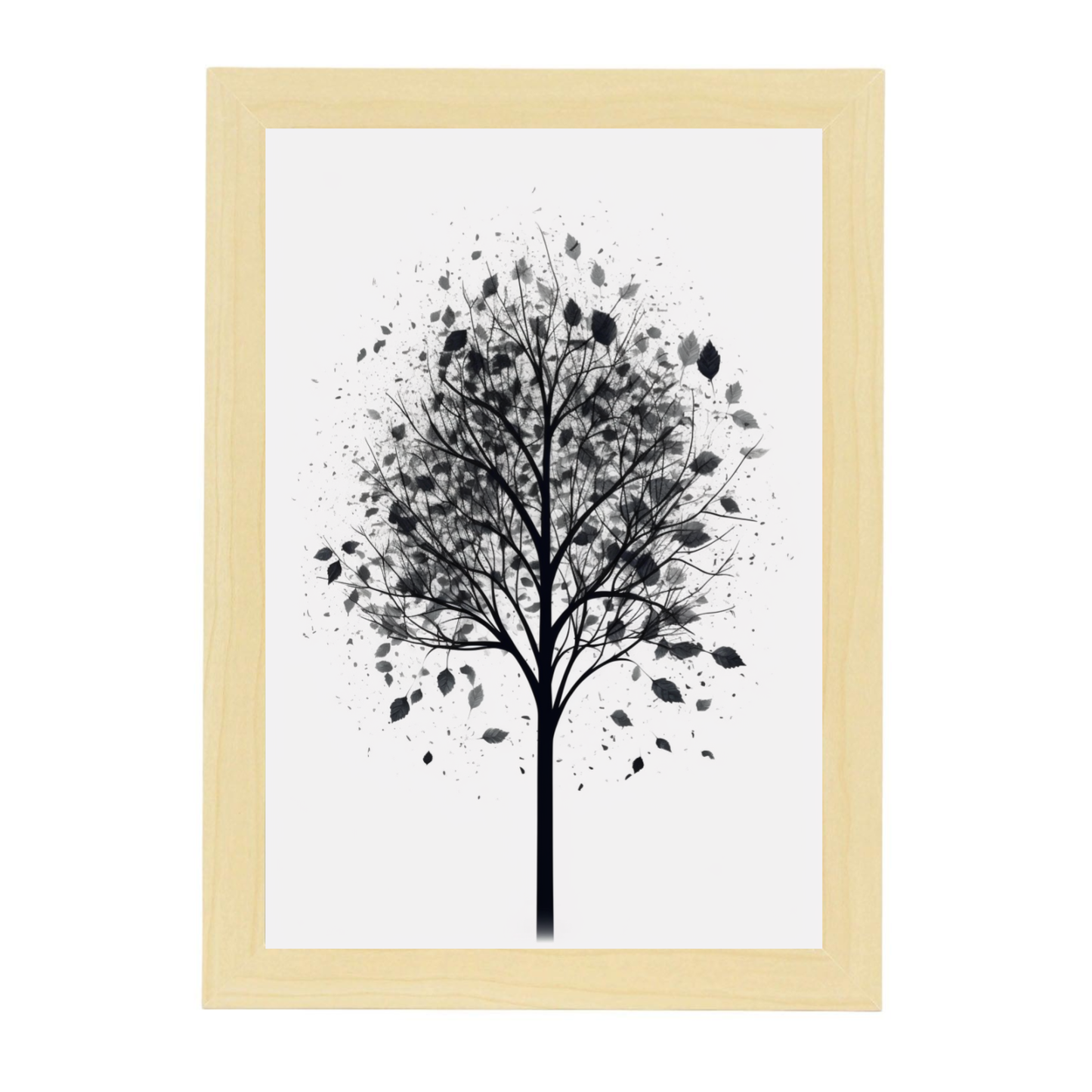 Póster Minimalista Árbol de Hojas de Alta Calidad Nacnic