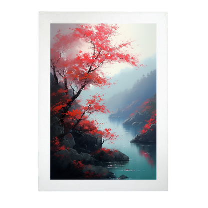 Póster El Lirio Rojo de Cereza de Geh Cheng
