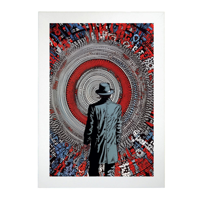 Póster de Viajero del Tiempo con Sombrero