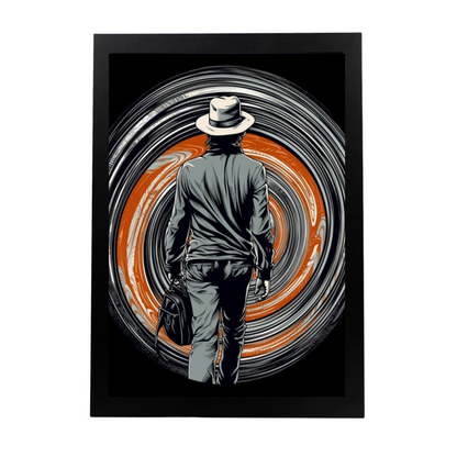 Póster de Viajero del Tiempo con Sombrero