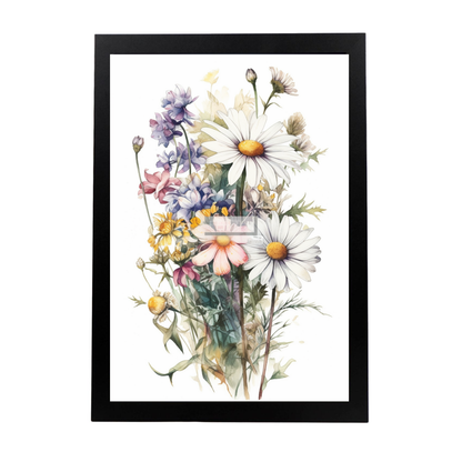 Lámina de Flores Silvestres Acuarela