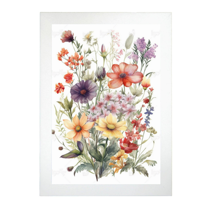 Póster Flores Silvestres en Acuarela