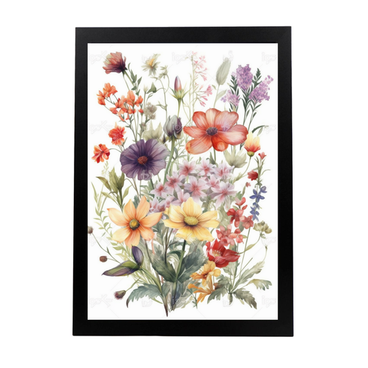 Póster Flores Silvestres en Acuarela