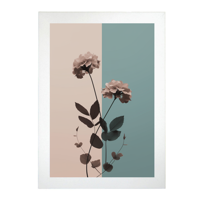 Lámina de Flores Simples con Marco Opcional