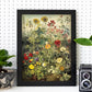 Lámina Cromolitografía Victoriana de Flores y Plantas del Prado