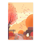 Póster Gato Lindo en Jardín Estilo Ryo Takemasa