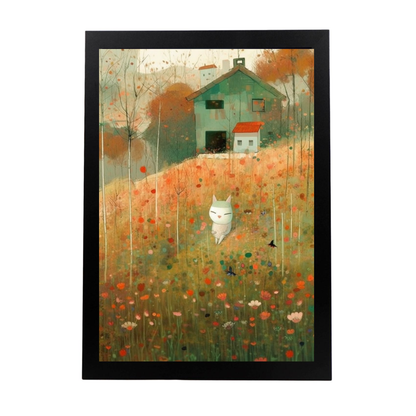 Póster de Gato Lindo estilo Jardín Ryo Takemasa y Wu