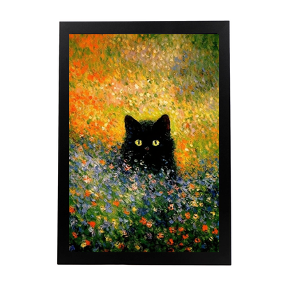Póster del Gato Negro en el Jardín
