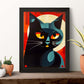 Póster Gato Negro en Estilo Airbrush
