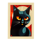 Póster Gato Negro en Estilo Airbrush