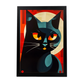 Póster Gato Negro en Estilo Airbrush