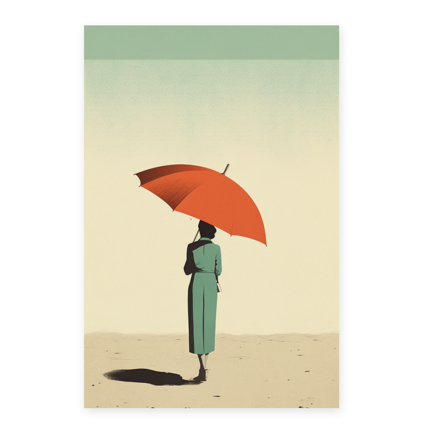 Lamina Gente de la Playa con Parasol por Alessandro Gottardo