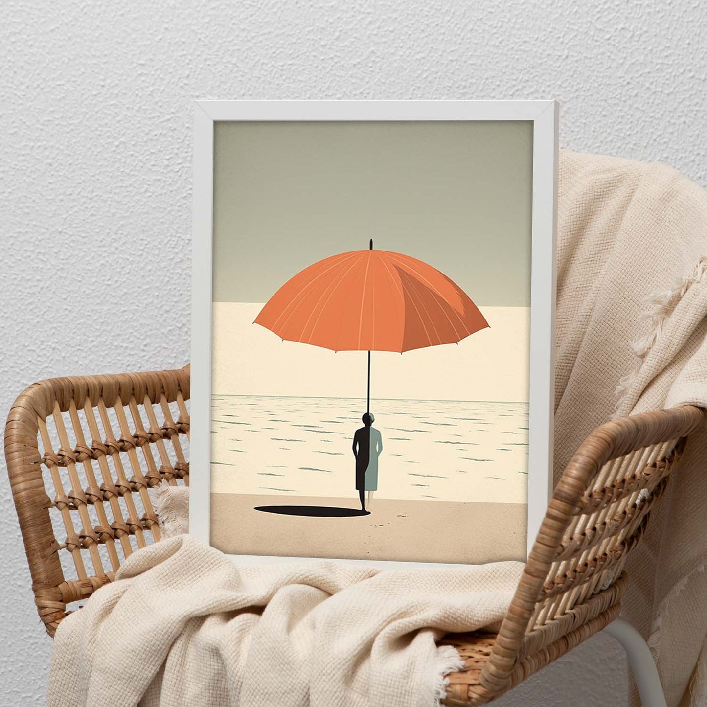 Lámina Gente de Playa con Sombrilla de Alessandro Gottardo