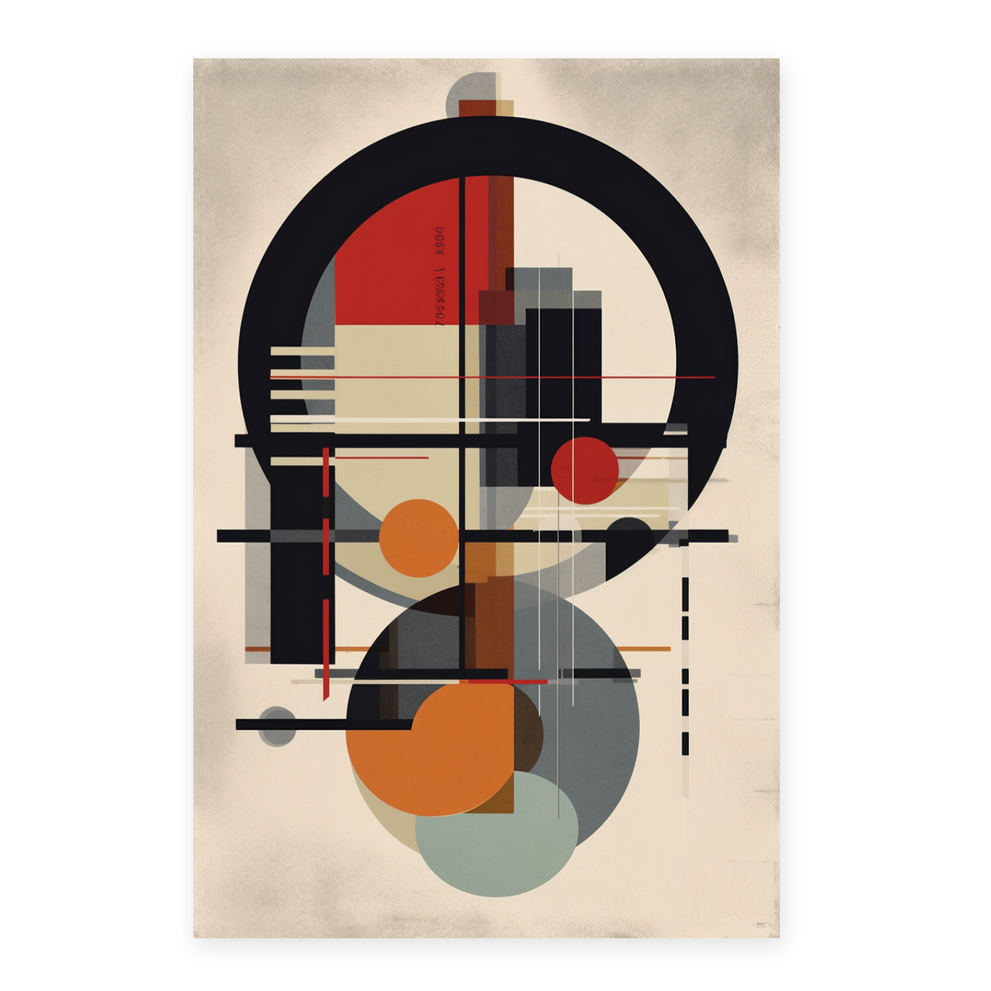 Poster Geométrico con Fondo Bauhaus