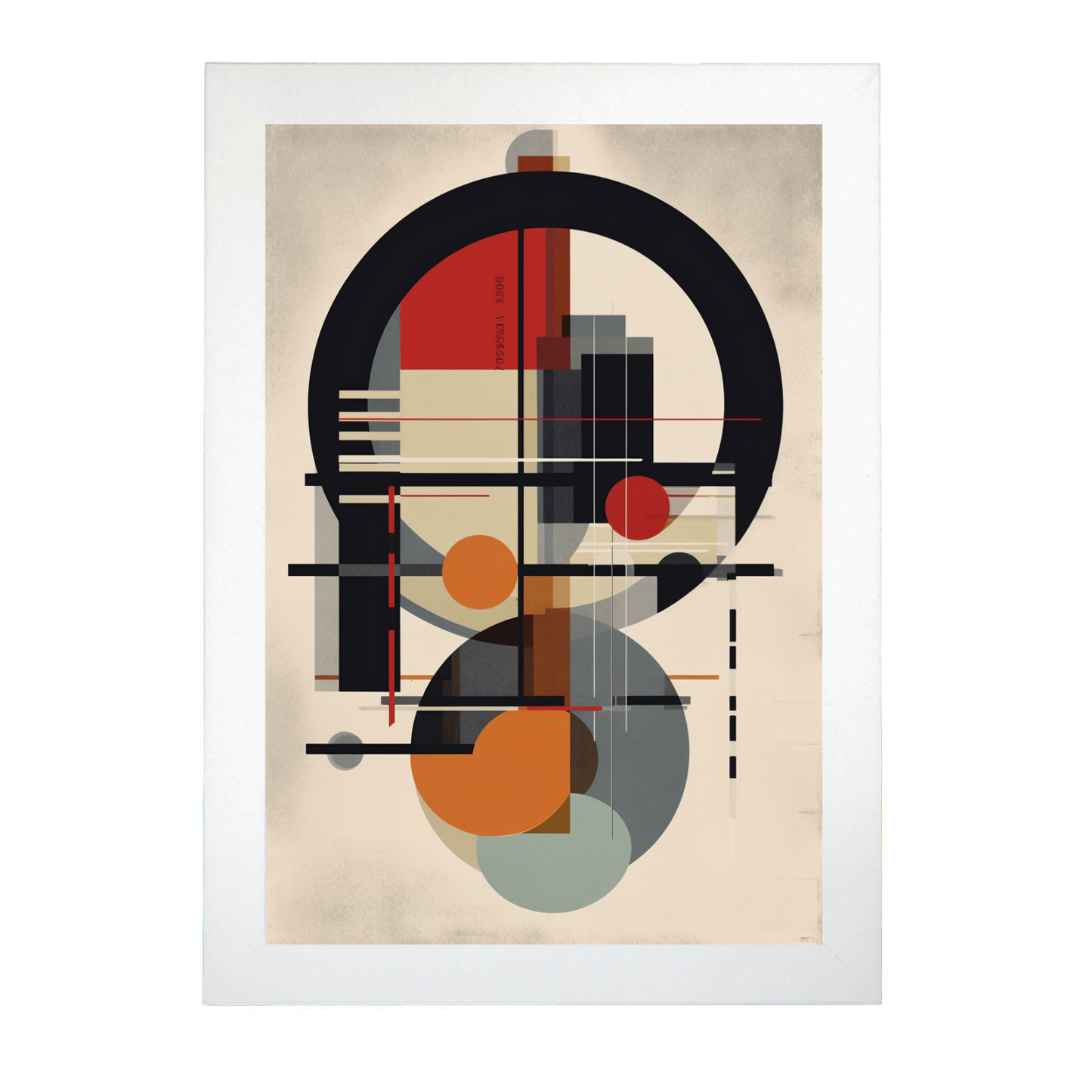 Poster Geométrico con Fondo Bauhaus