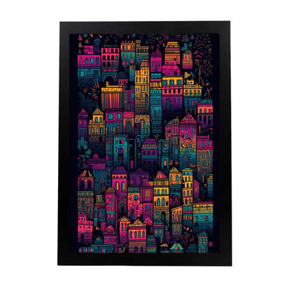 Lámina de Ilustración Digital de Ciudad Famosa