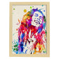 Poster imagen de Bob marley. Posters con diseño acuarela de famosos, actores, músicos-Artwork-Nacnic-A4-Marco Madera clara-Nacnic Estudio SL
