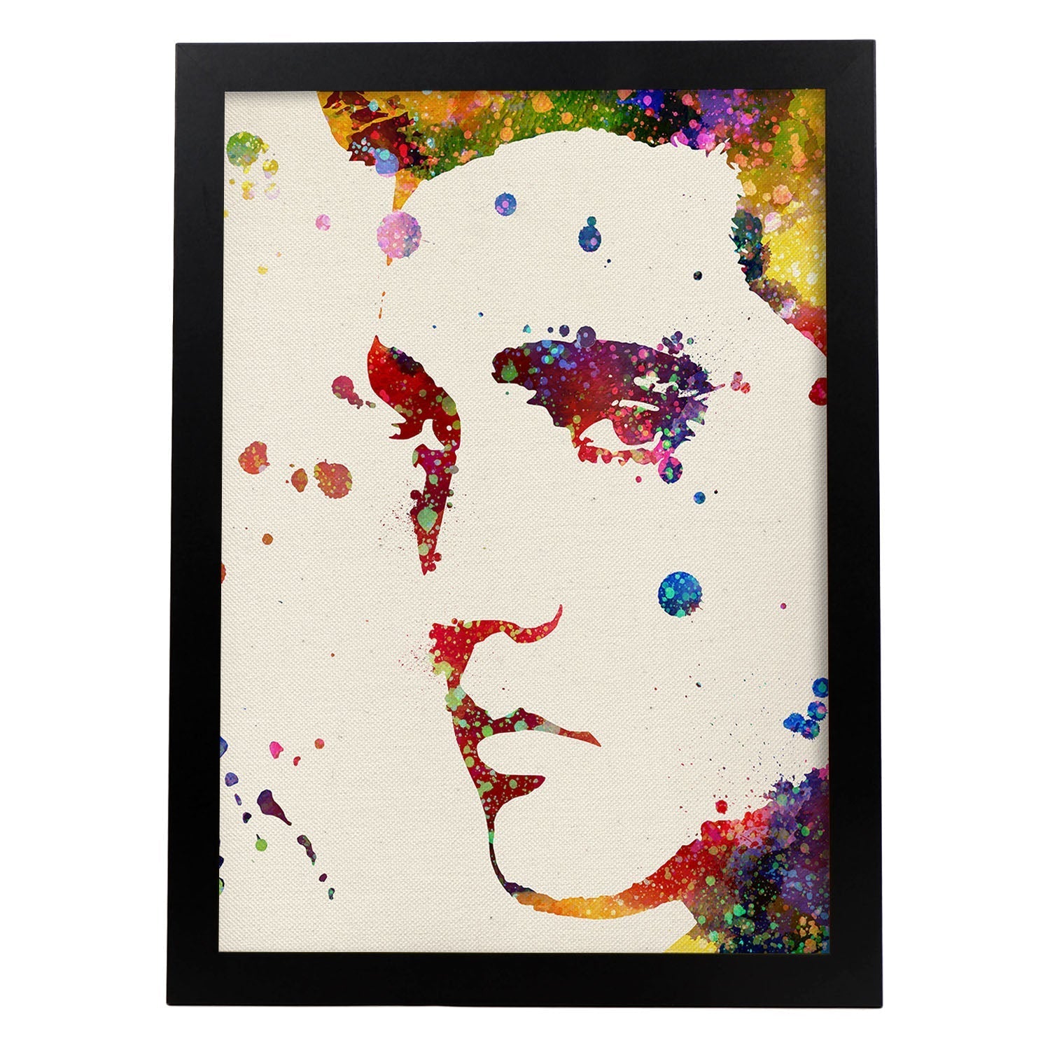 Poster imagen de Elvis presley. Posters con diseño acuarela de famosos, actores, músicos-Artwork-Nacnic-A4-Marco Negro-Nacnic Estudio SL