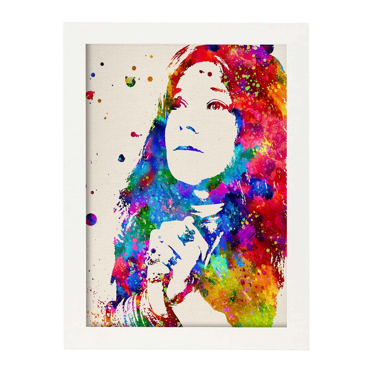 Poster imagen de Janis Joplin2. Posters con diseño acuarela de famosos, actores, músicos-Artwork-Nacnic-A3-Marco Blanco-Nacnic Estudio SL