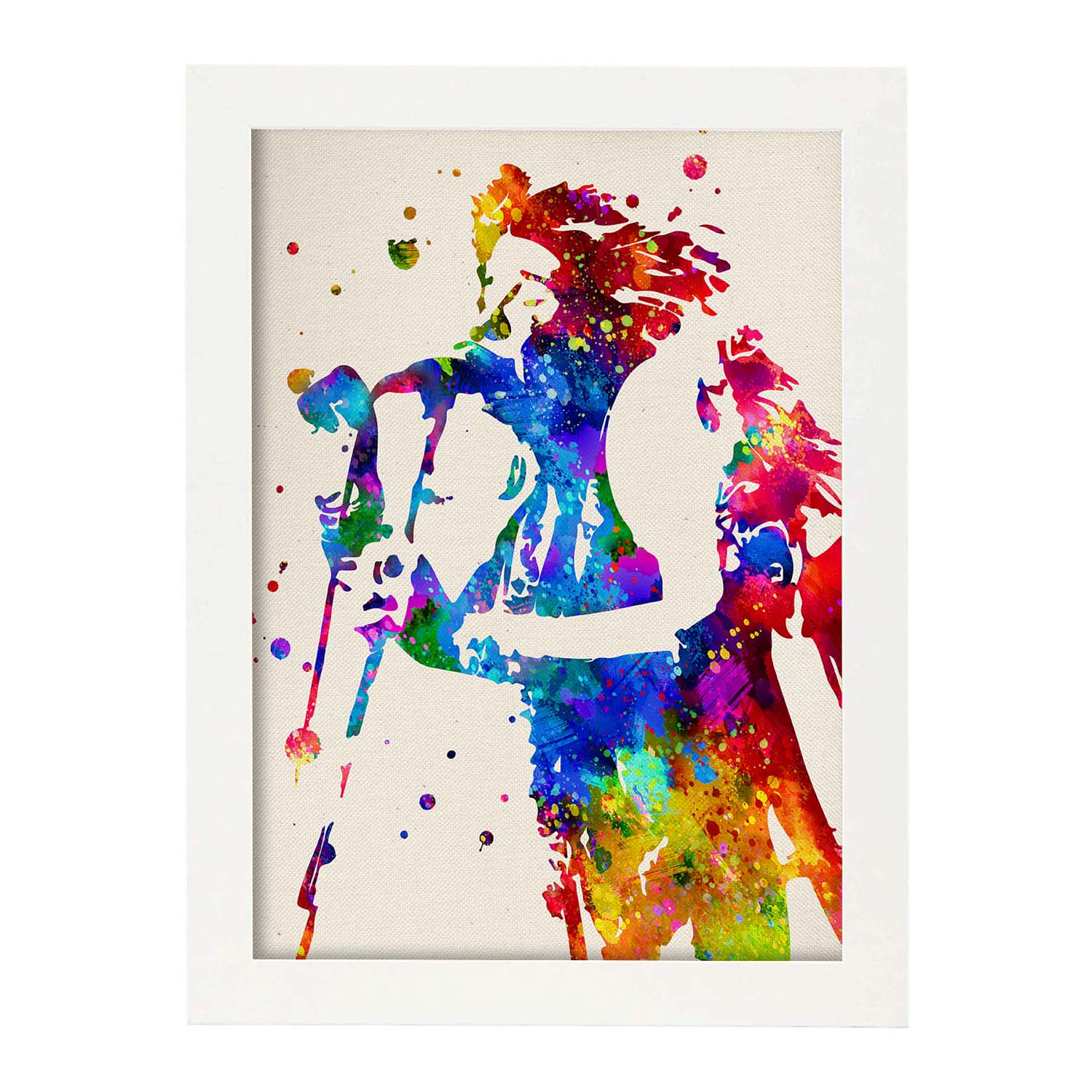 Poster imagen de Janis Joplin. Posters con diseño acuarela de famosos, actores, músicos-Artwork-Nacnic-A3-Marco Blanco-Nacnic Estudio SL