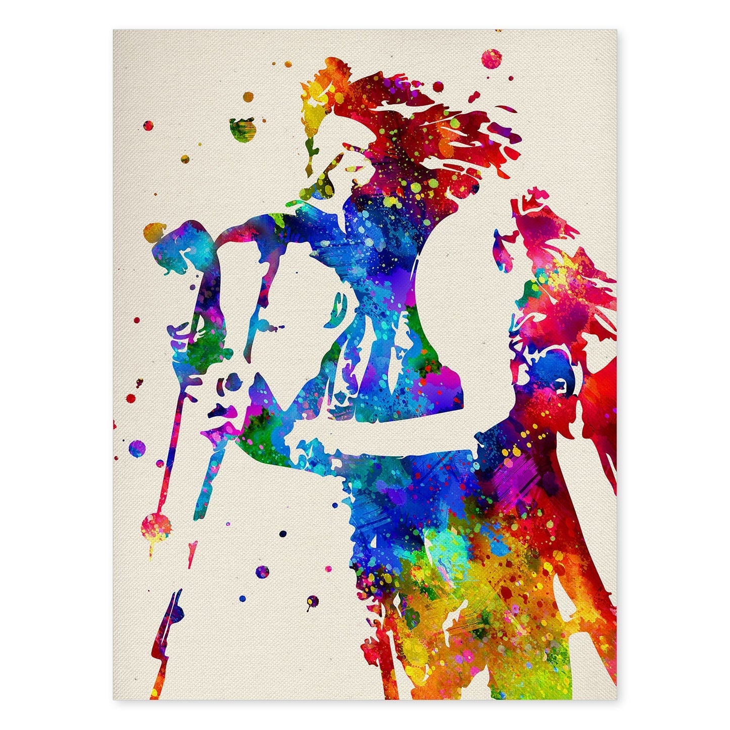 Poster imagen de Janis Joplin. Posters con diseño acuarela de famosos, actores, músicos-Artwork-Nacnic-A4-Sin marco-Nacnic Estudio SL
