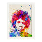 Poster imagen de Jimi hendrix. Posters con diseño acuarela de famosos, actores, músicos-Artwork-Nacnic-A3-Marco Blanco-Nacnic Estudio SL