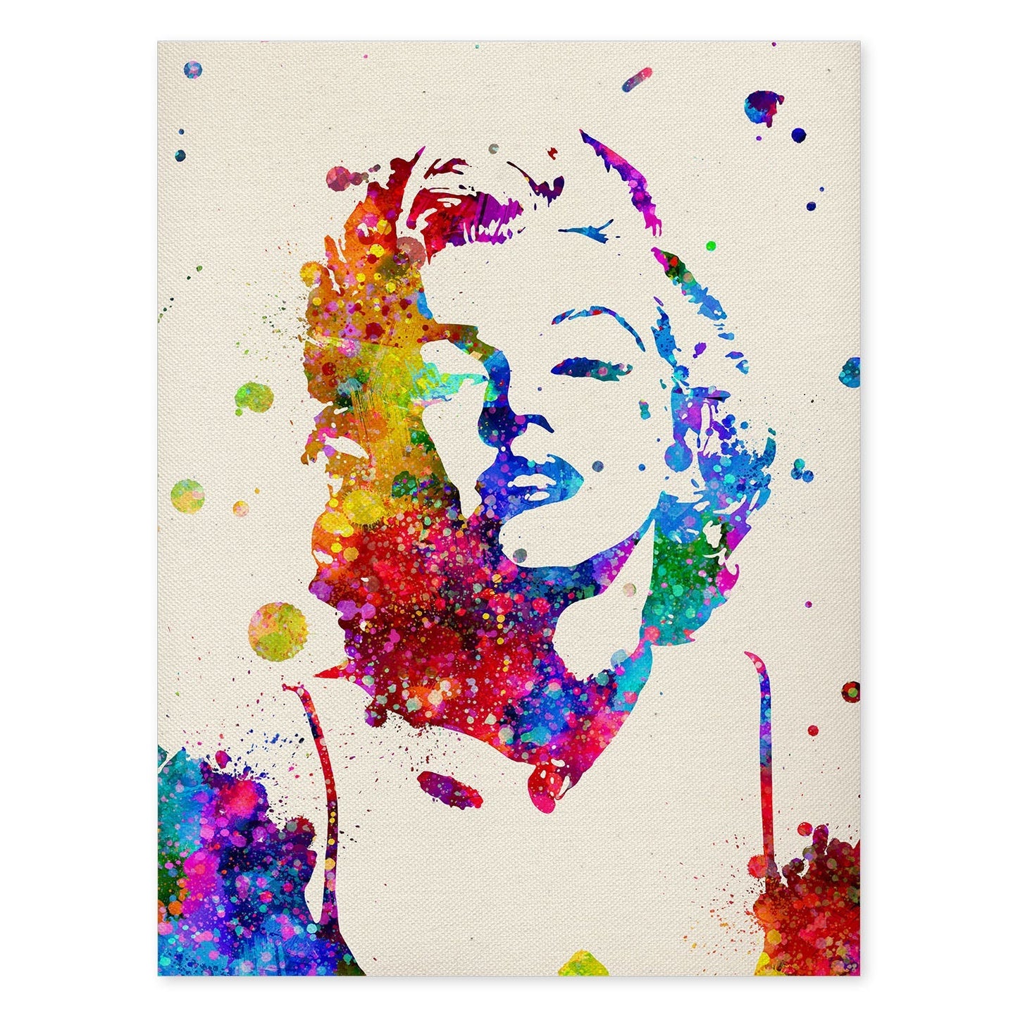 Poster imagen de Marilyn Monroe. Posters con diseño acuarela de famosos, actores, músicos-Artwork-Nacnic-A4-Sin marco-Nacnic Estudio SL