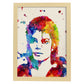 Poster imagen de Michael jackson. Posters con diseño acuarela de famosos, actores, músicos-Artwork-Nacnic-A3-Marco Madera clara-Nacnic Estudio SL