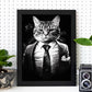Lámina de Impuesto de Gato en Blanco y Negro