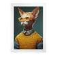 Póster de Gato Vestido con Suéter