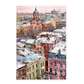 Póster de Invierno Nevado en Ciudad Rusa Pastel
