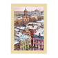 Póster de Invierno Nevado en Ciudad Rusa Pastel