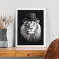 Póster León Señor en Blanco y Negro