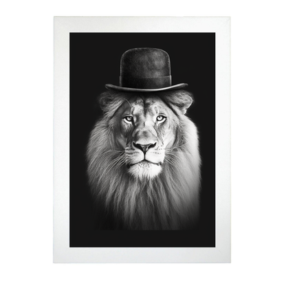 Póster León Señor en Blanco y Negro