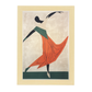 Póster Minimalista de Bailarina en Madera
