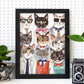 Lámina de Moda Gatos Estilizados