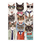 Lámina de Moda Gatos Estilizados